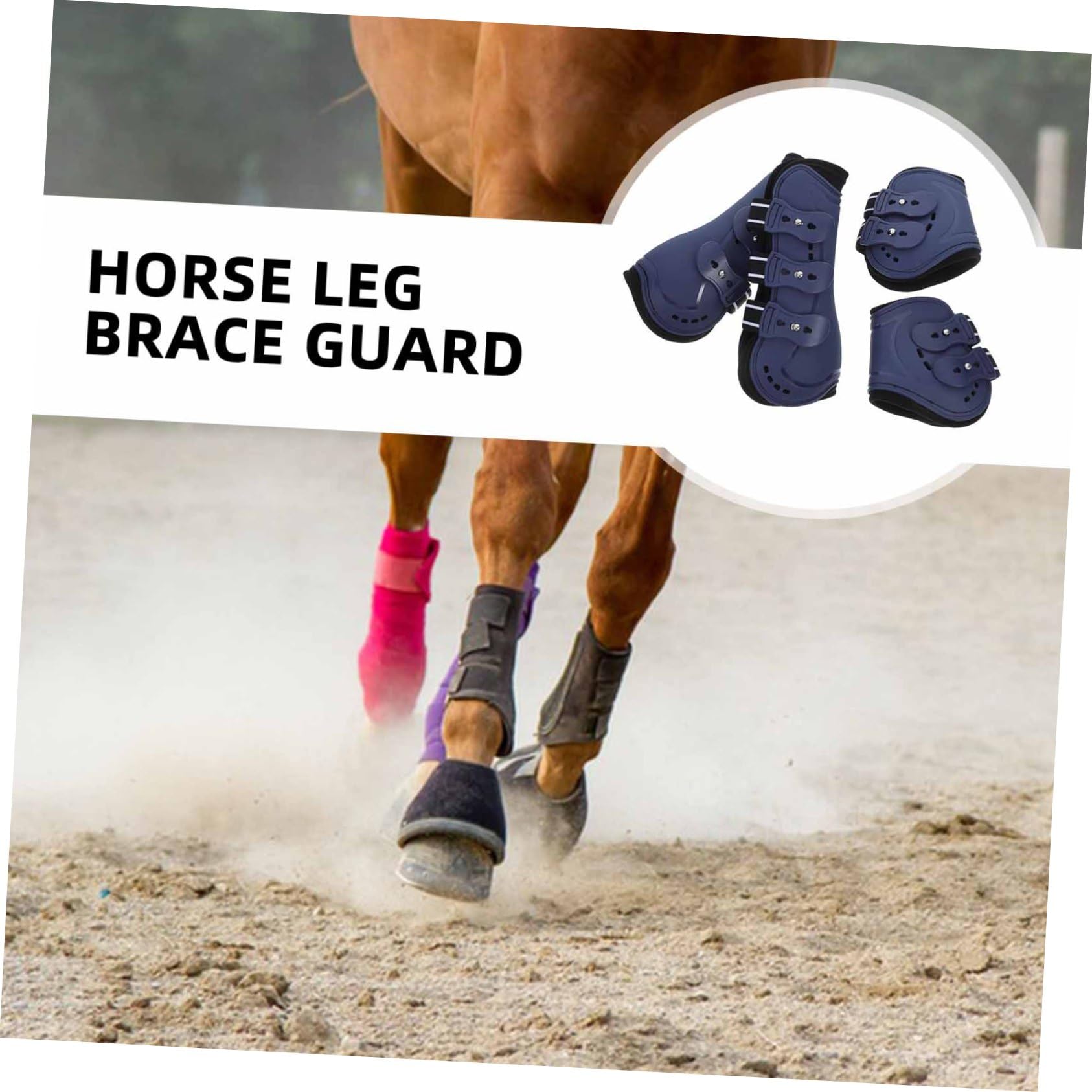 Toyvian 4piezas Botas para Tobillos De Caballo De Pies Reutilizables para Patas De Caballo Botas Ortopédicas para Tendones Entrenamiento Ecuestre