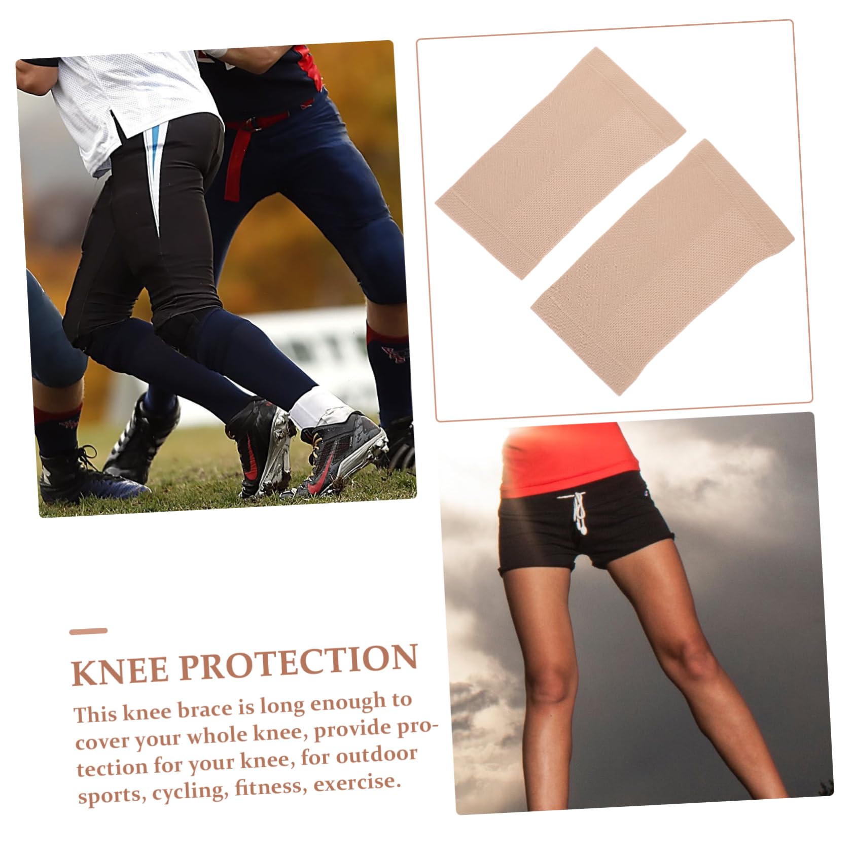Gatuida 1pair Breathable Knee Sleeve Support for Fitness Ultra-thin Nylon Compression Sleeve for Running Cycling and Daily Activities for Men and Women Lightweight Design for Active