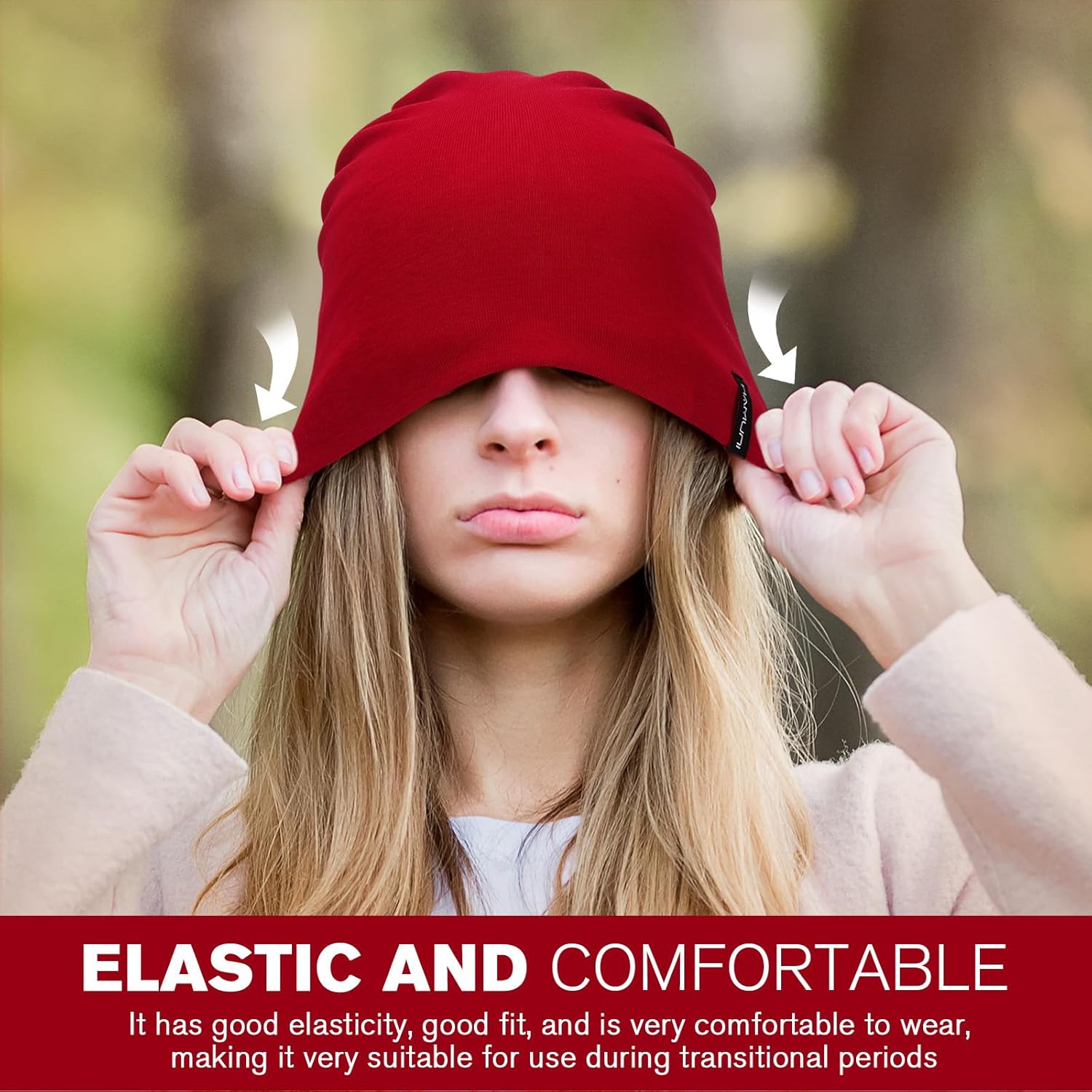 Slouchy Beanie for Women Men Soft Cotton Chemo Hats Double-Layer Warm Beanie Cap fo... - Image 3