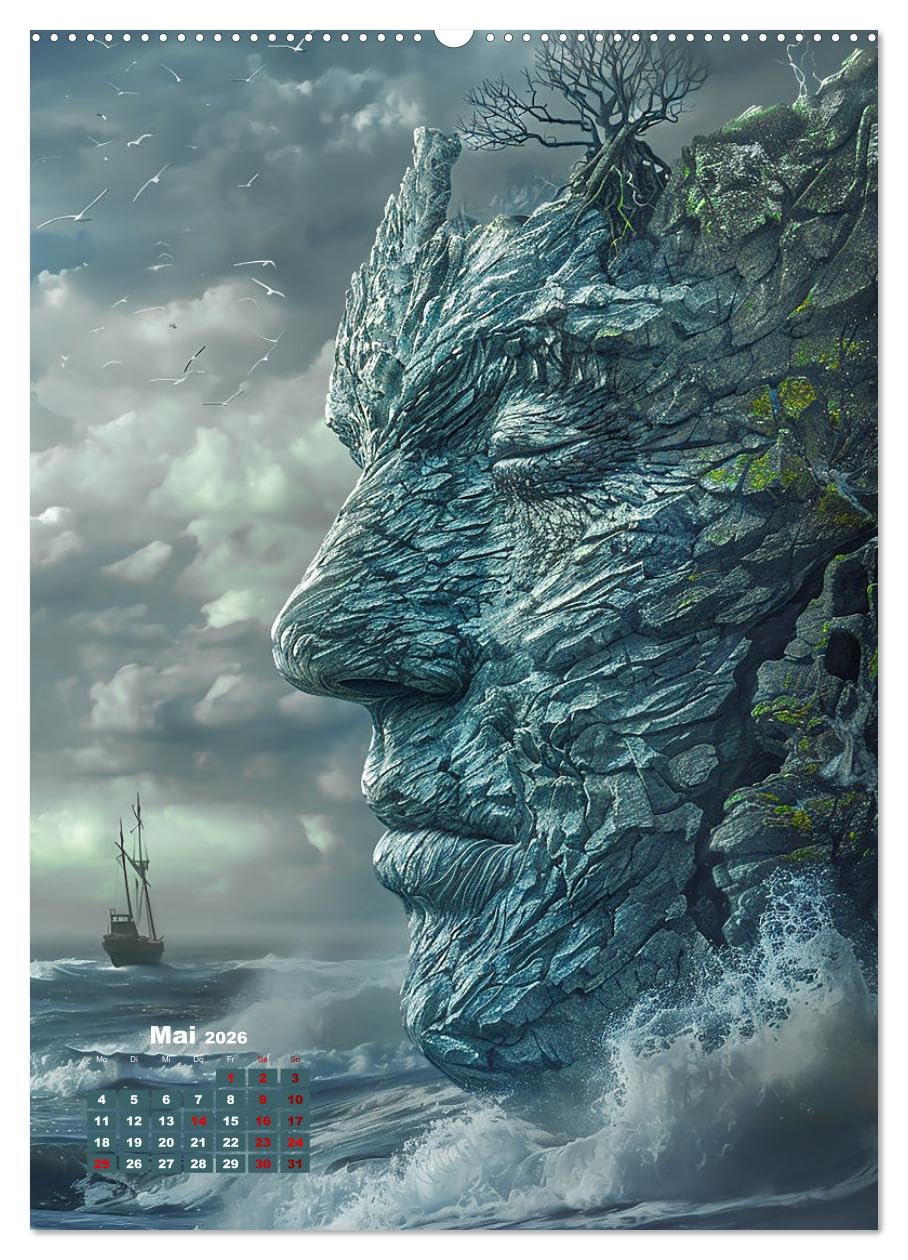 Surrealismus (hochwertiger Premium Wandkalender 2026 DIN A2 hoch), Kunstdruck in Hochglanz: Fantasievolle Bilder aus einer Traumwelt - KI generiert (CALVENDO Kunst)