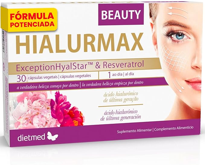 Dietmed Hialurmax - Cápsulas con Ácido Hialurónico y Resveratrol