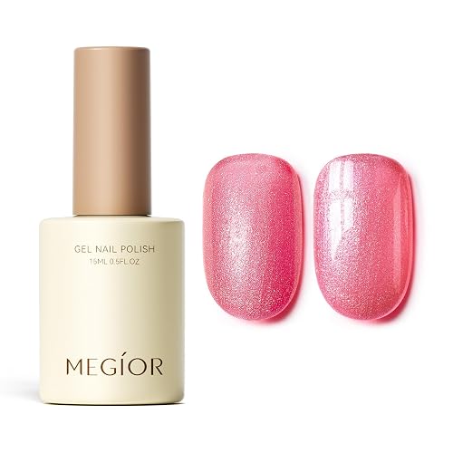 MEGIOR Pink Shimmer Gel Nail Polish 15ML
