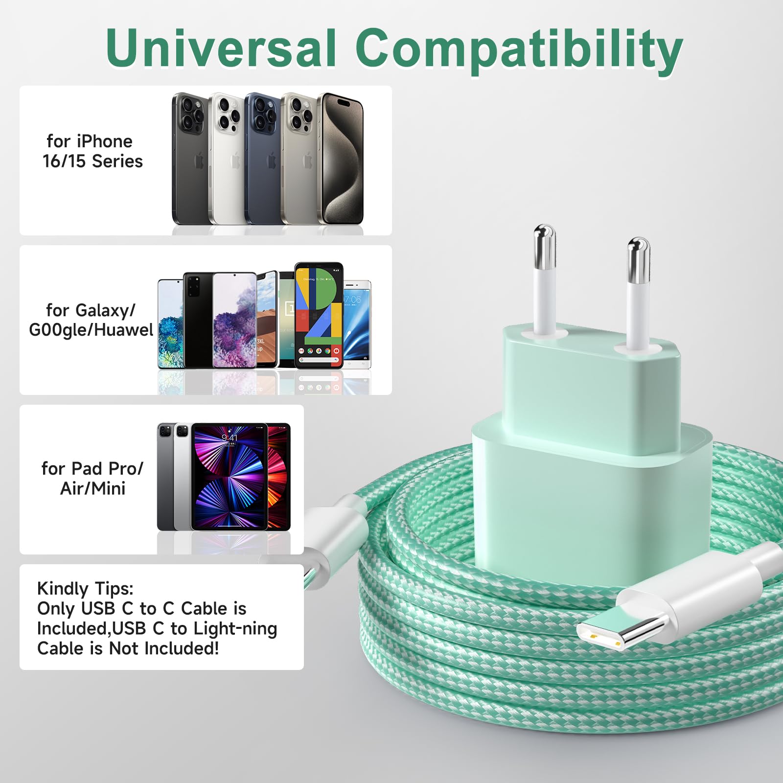 Caricatore per iPhone 15 16, 20W, USB-C to C cavo 2M 2 Set, Caricatore Tipo C, Caricabatterie Rapido USB C Adattatore Spina, PD3.0, per Samsang, per iPhone 16/15 / Pro/Pro Max/Plus Caricatore per iPhone 15 16, 20W, USB-C to C cavo 2M 2 Set, Caricatore Tipo C, Caricabatterie Rapido USB C Adattatore Spina, PD3.0, per Samsang, per iPhone 16/15 / Pro/Pro Max/Plus
