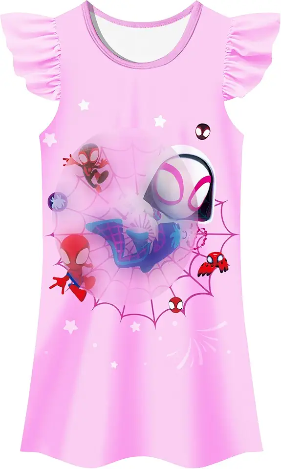 YdaBao Girls Dress Gown Toddlers Casual Playwear Ruffle Sleeve Dresses 2-8Y