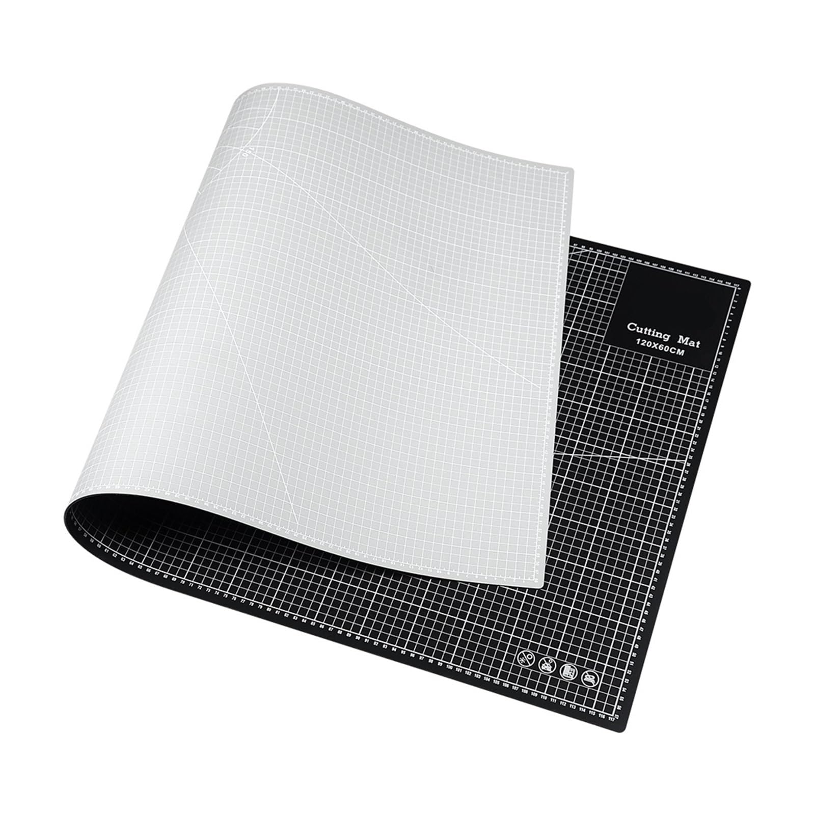 Self Healing Cutting Mats 1pc 120x60cm gray-black cutting board tool, 0.3cm thick double-sided PVC mat, DIY desktop pad for leather Craft