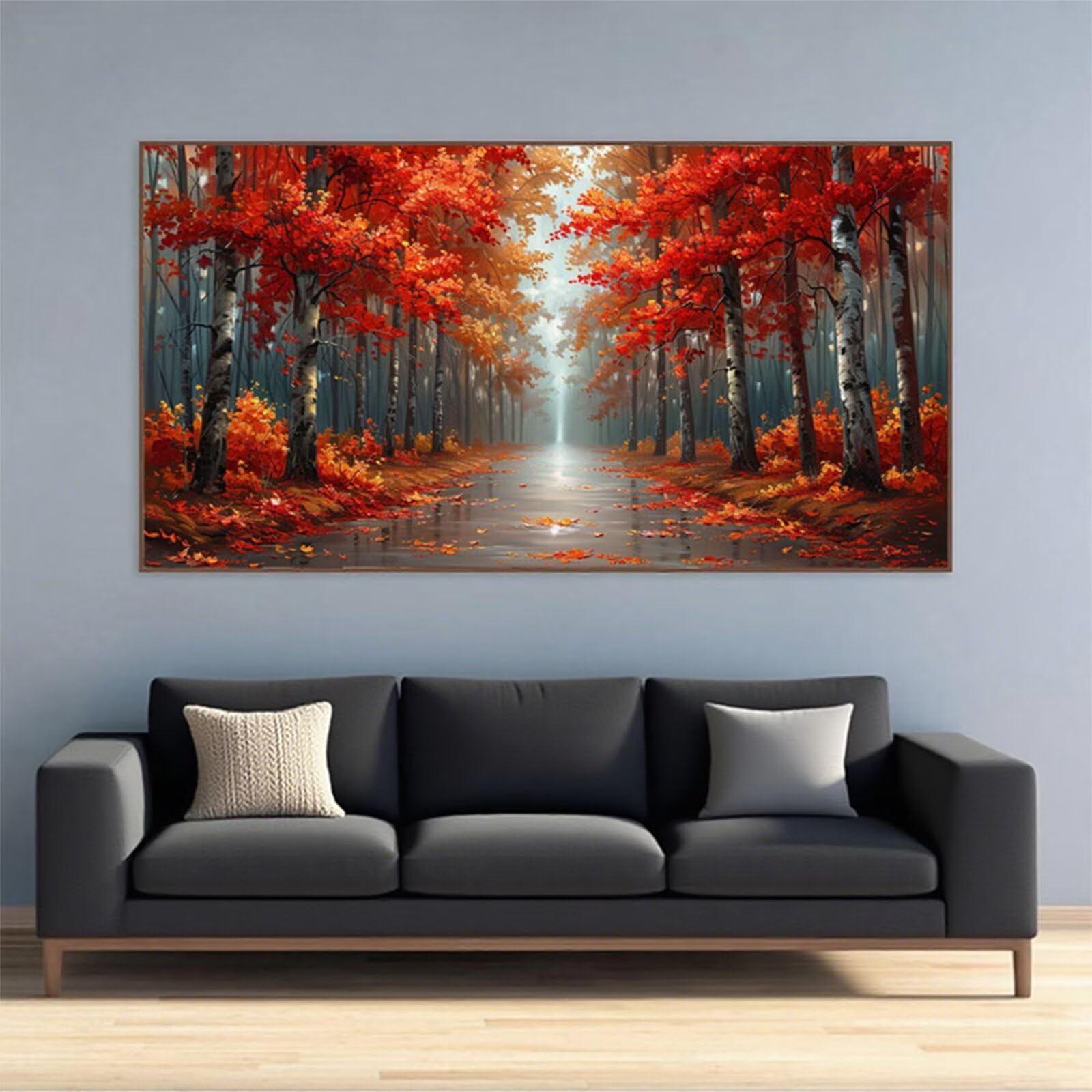 Diamentowe malowanie duży 100x50cm, diament malarstwo leśne obraz diamentowy drzewo malarstwo diamentowe dorośli DIY kryształ haft ścieg krzyżykowy puzzle rzemiosło diamentowe, dekoracja domu, prezent