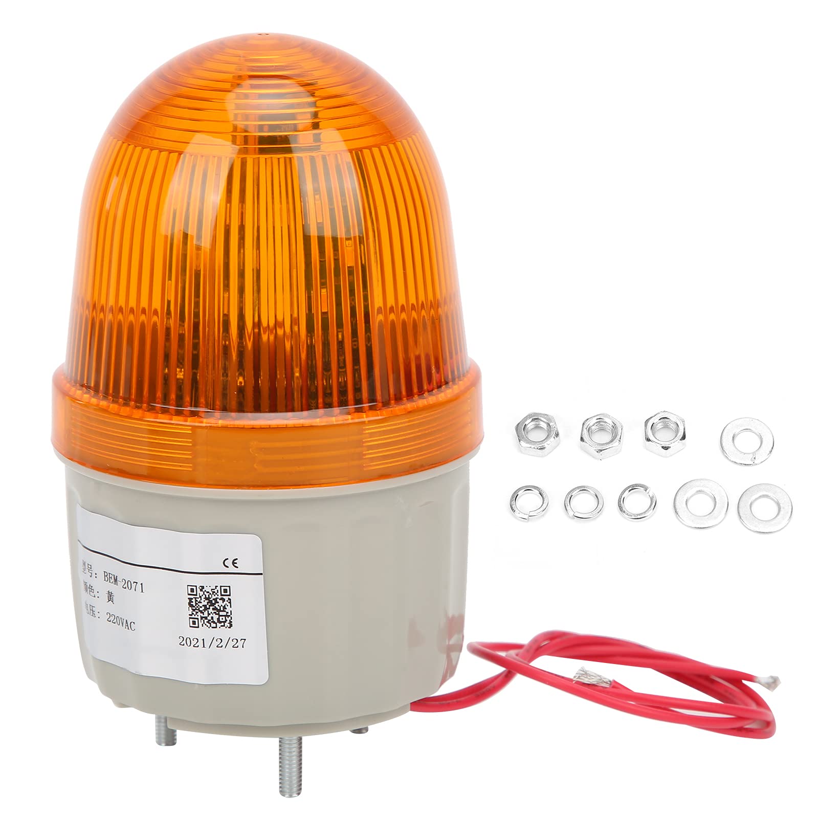 Luce Lampeggiante a LED Rotante 220V AC Spia Luminosa Arancia Attrezzatura di Allarme Luce di Emergenza