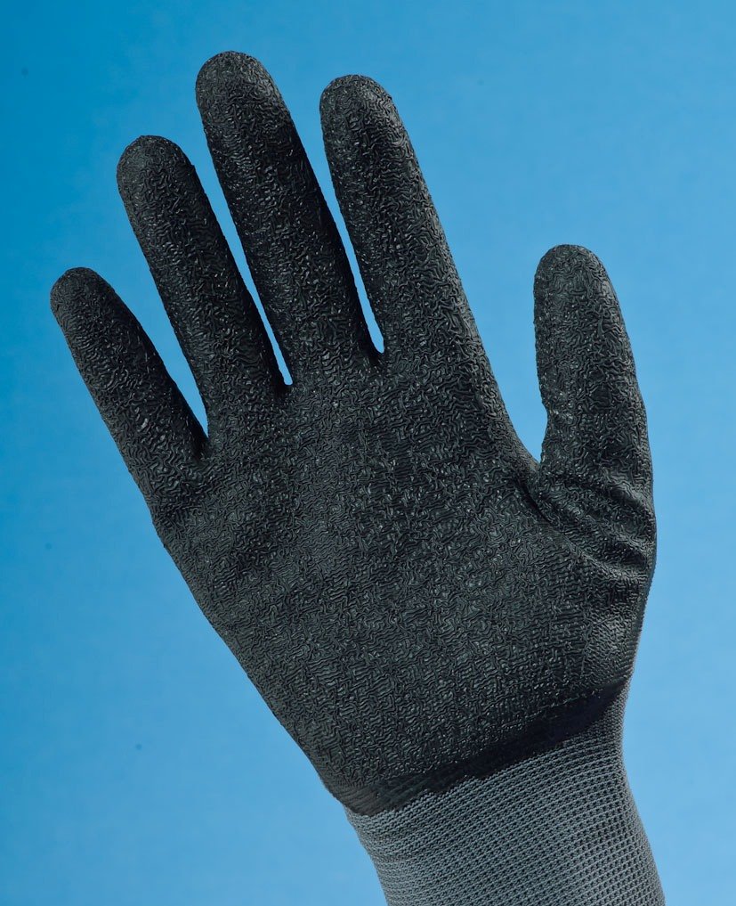 12 par rękawic roboczych nylon z powłoką lateksową EN 388 Cat 2 rozmiar 10