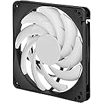 SilverStone SST-FN123 - FN Series Slim Computer Case Cooling Fan 120mm Slim, Low Noise, High Airflow, White-Black