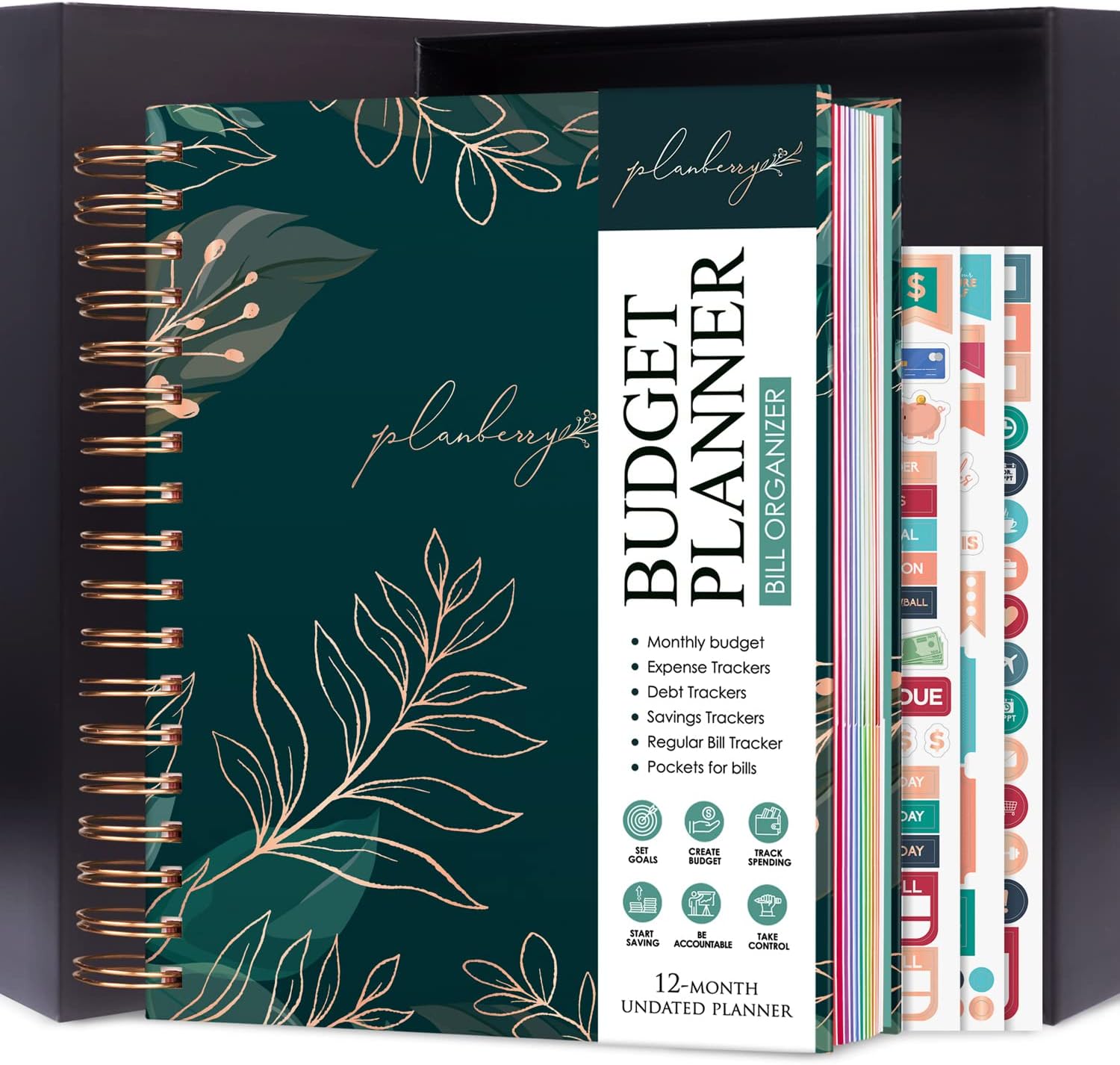 Amazon.com : PLANBERRY Large Budget Planner & Monthly Bill Organizer ...