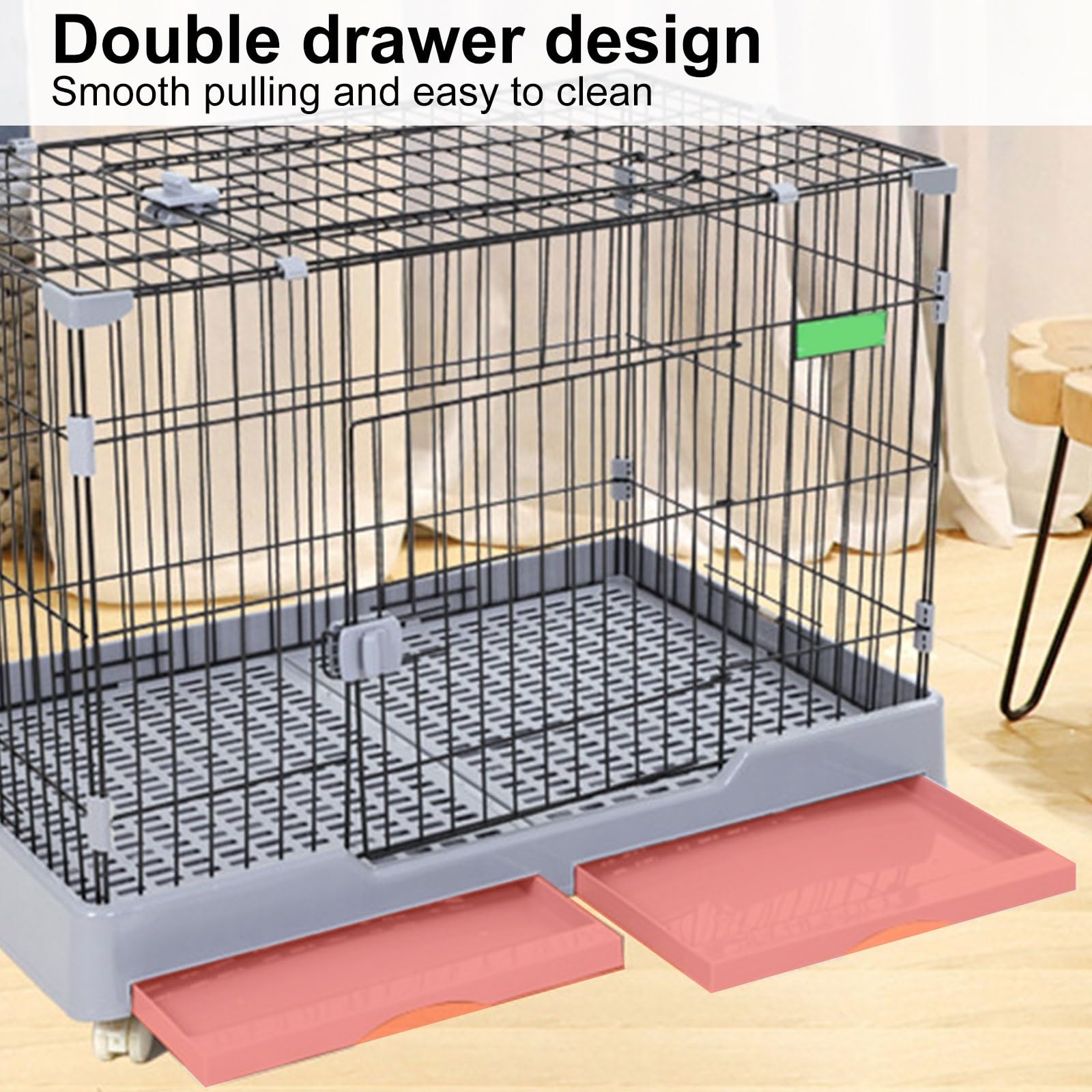 Jaula para Conejos para Interior y Exterior, para Hurones, Chinchillas, Jaula para Animales Pequeños, Jaula para Conejos Grandes(Green,99 * 62 * 70cm/39 * 24 * 28in)