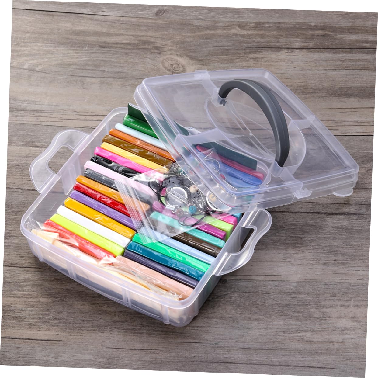 SHINEOFI De Arcilla Polimérica Horneable Para Niño Niña Kit Creativo De Modelado Accesorios y Caja De Almacenamiento
