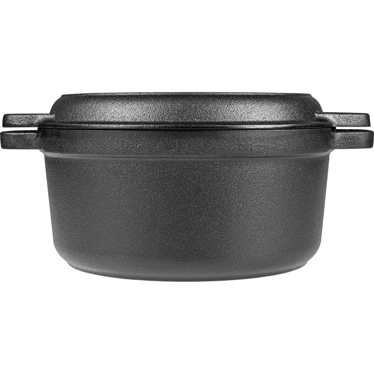 BROWIN Żeliwny garnek z patelnią 3,5 litra 2 w 1 forma do pieczenia chleba z pokrywką