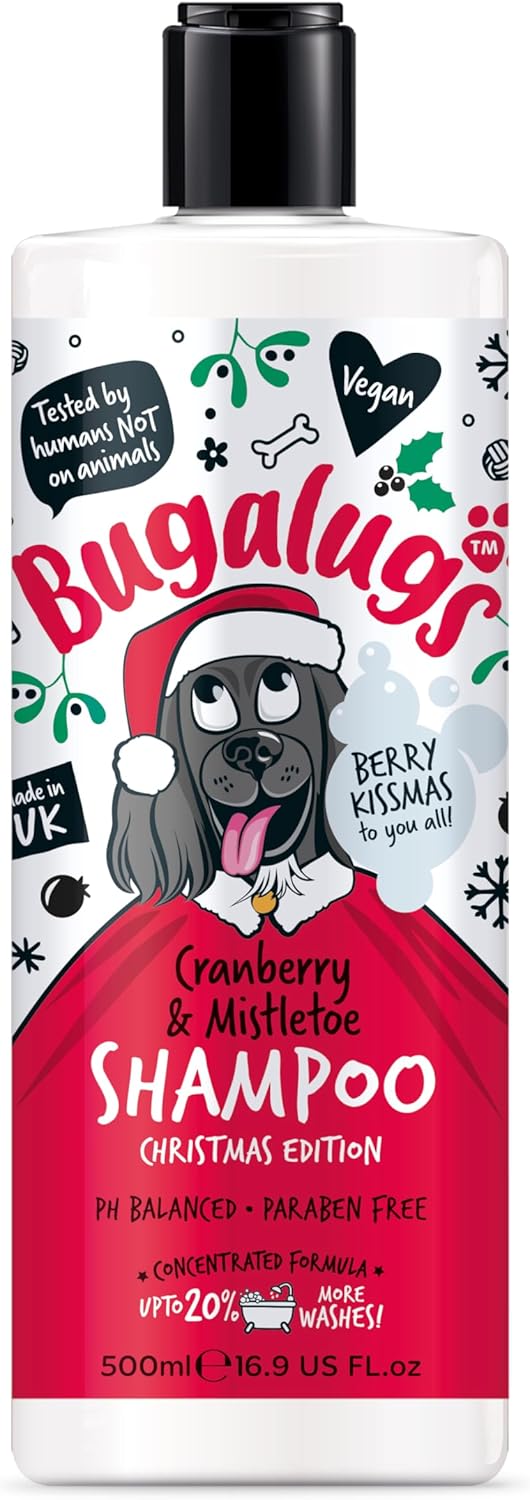 Bugalugs Cranberry & Mistletoe Dog Shampoo Christmas Edition
