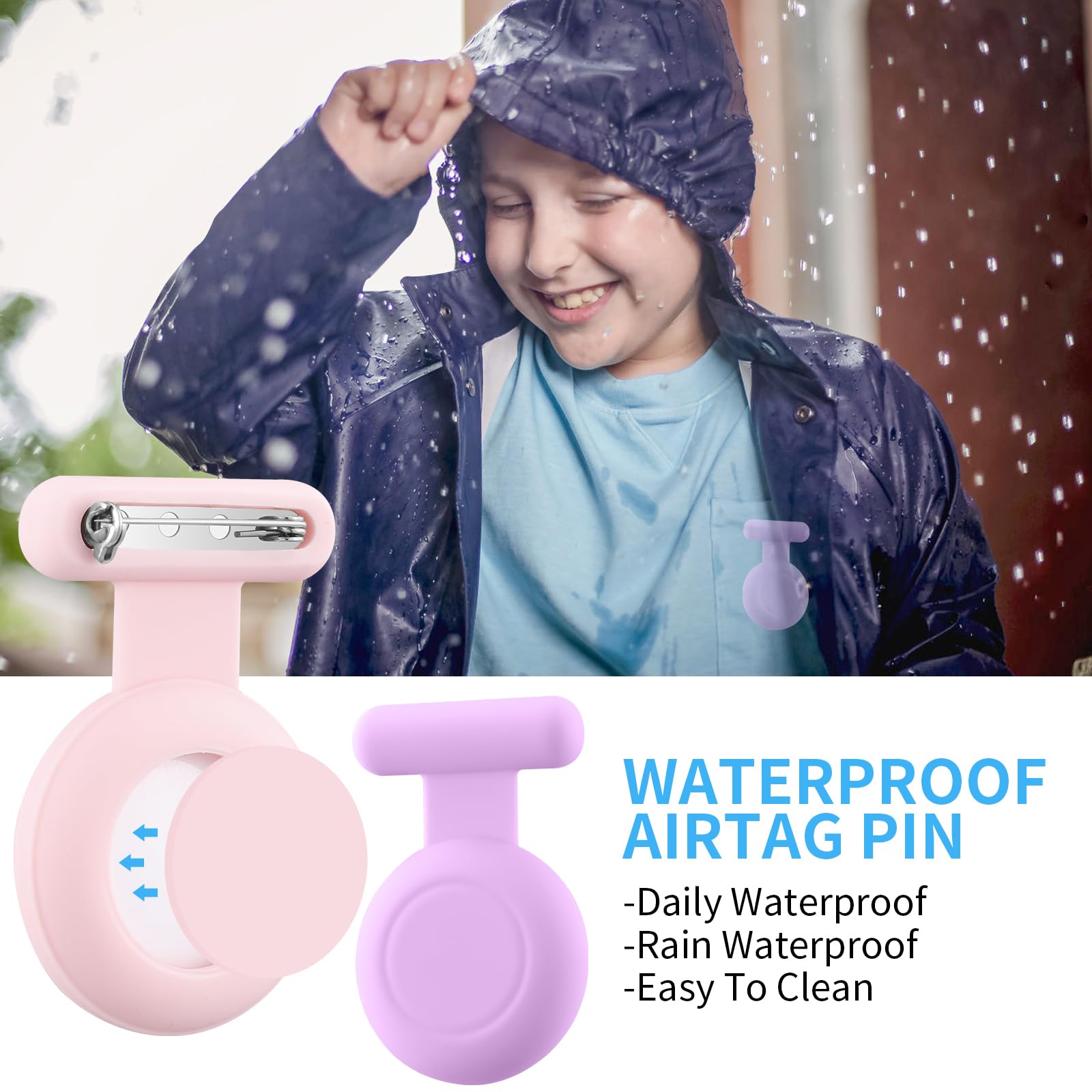 Housse Étanche Ultra Fine Pour AirTag Apple - Bracelet/Support Enfants Dès 3 Ans