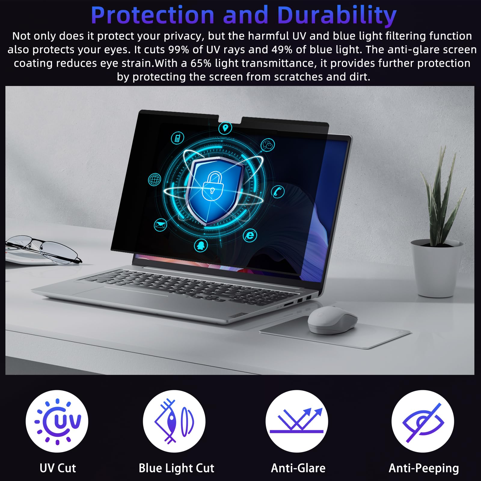 MacBook PRO 14 Pollici 2026 M5 PRO/Max, 2025～2021 (M5/M4/M3/M2/M1 PRO/Max) Filtro Magnetico Privacy, Pellicola Protettiva Rimovibile Schermo, Anti Luce Blu Antiriflesso, Anti-Spia