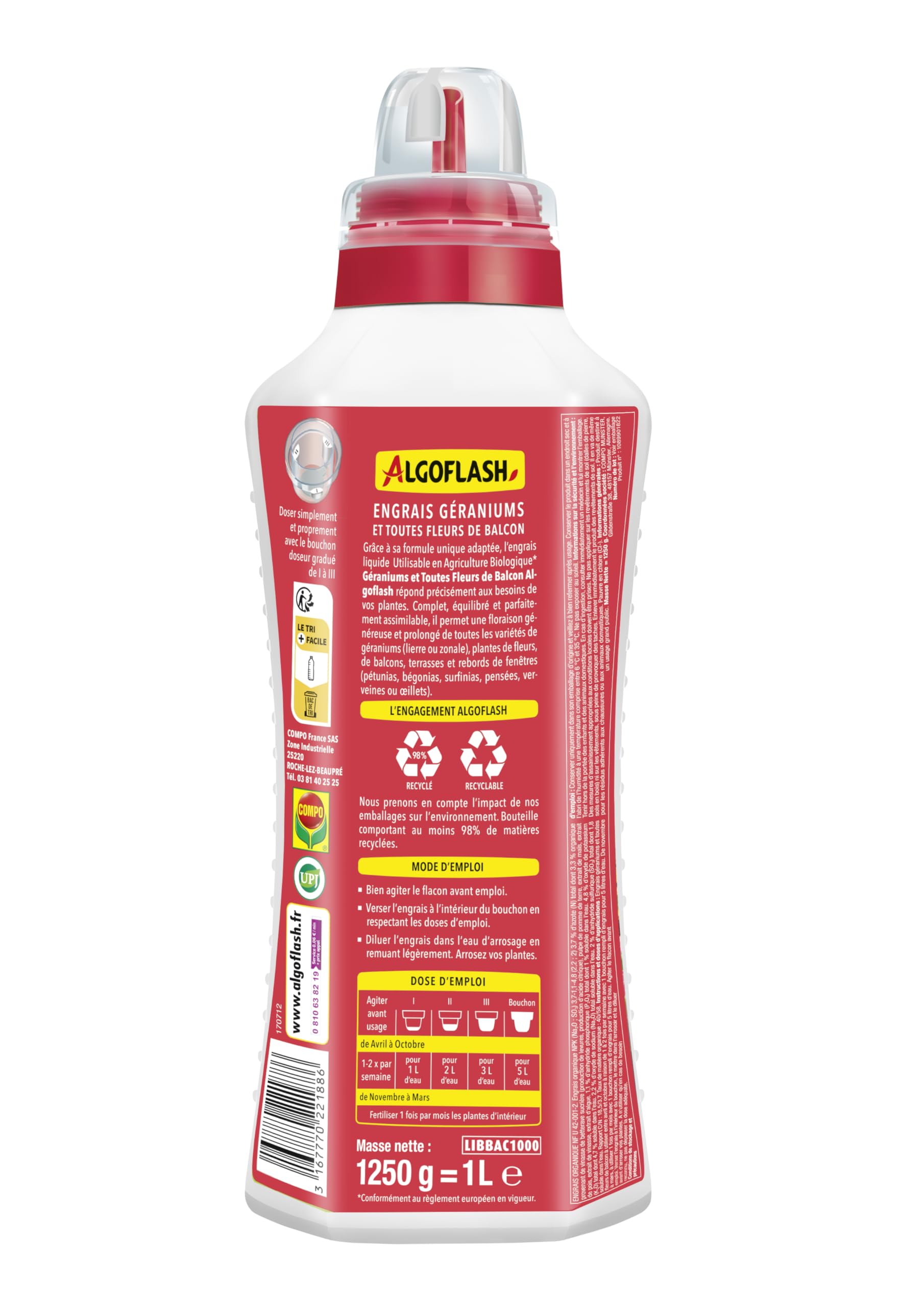 Engrais Liquide Plantes Vertes Et Ficus - Bio Et Efficace - 500 ML