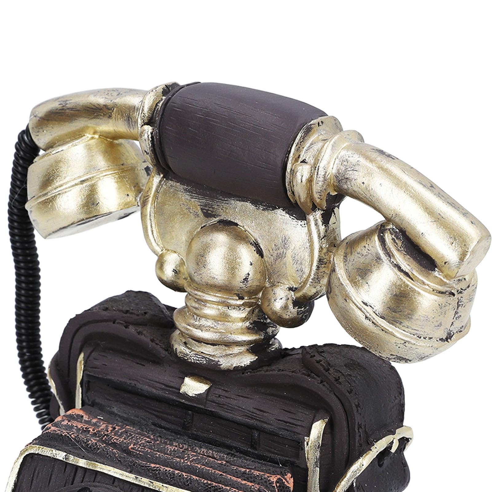 Yuecoom Vintage Retro Resin Rotating Telephone Home Decor for Desktop Bar Cafe