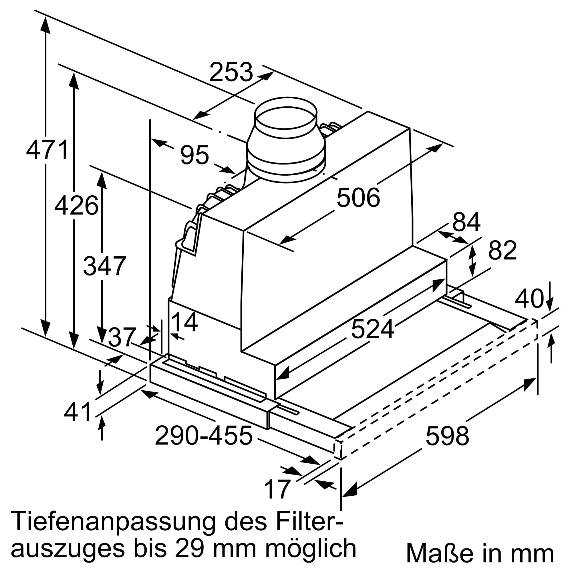 NEFF D46ED52X1 N 50 Flachschirmhaube 60 cm Einbau-Dunstabzugshaube Abluft Umluft LED Silbermetallic