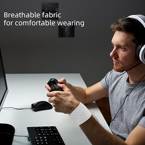 Miniatura 7 de 2 muñequeras para túnel carpiano, correa de compresión ultrafina, correa de muñeca ajustable, para levantamiento de pesas, tenis y fitness, adecuada