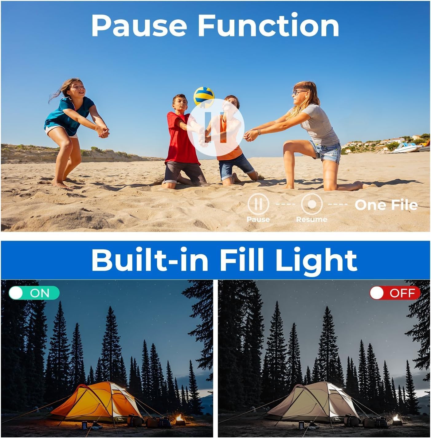 Camcorder Video Camera 4K, Vlogging Camera for Youtubers with 18X Digital Zoom 64MP 3”270°Rotation Screen 4k Camera for Video Recording with Battery & 32GB Card, Remote Control - Image 5