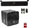 Wet Sounds Package - Black Stealth 6 Ultra HD Sound Bar wRemote and AS-8 8 350 Watt Powered Stealth Subwoofer