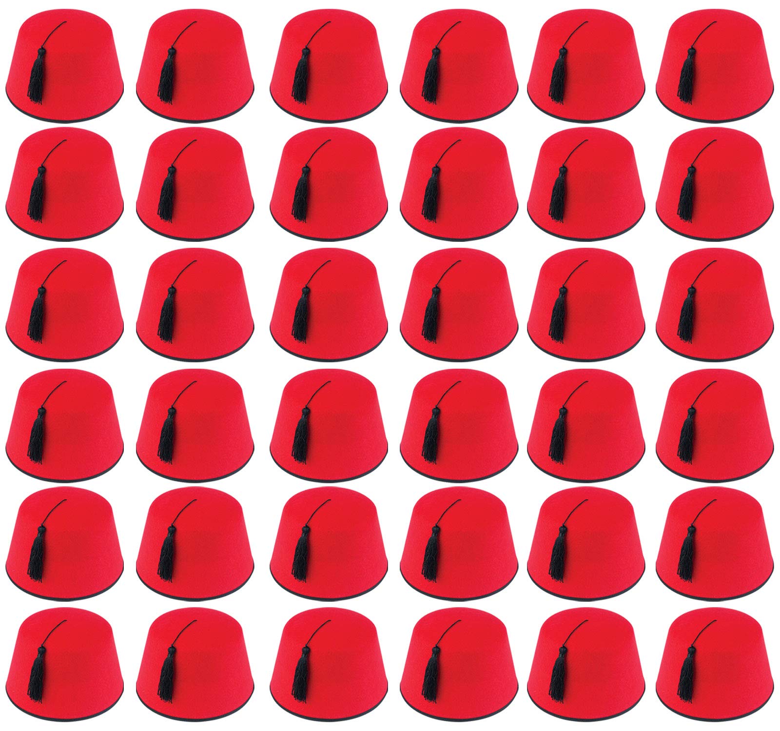 labreeze Adult Red Fez Moroccan Turkish Hat Tommy Cooper Party Fancy Dress Hat Lot (36)