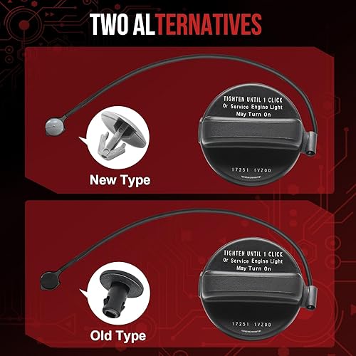 Miniatura 8 de Tapa de gasolina 17251-3JA0A 2 piezas para Nissan 2011-2020 Frontier 2012-2020 Versa 2014-2019 Versa Note 2013-2018 Altima 2013-2020 Pathfinder