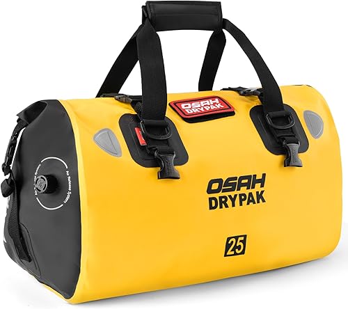 Waterproof Duffel Bag - Motorcycle Dry Bag Tail Bag with Large Storage Space, Waterproof Luggage Duffle Bags with Outer Mesh Zipper Pocket for