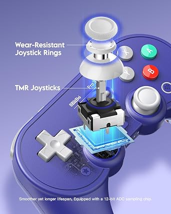 8Bitdo Pro 3 Bluetooth Controller (Purple) - TMR Joysticks | For Switch/Switch 2, Windows/Apple/Android, Swappable ABXY Buttons, Pro Back Buttons, Hall Effect Triggers, Charging Dock