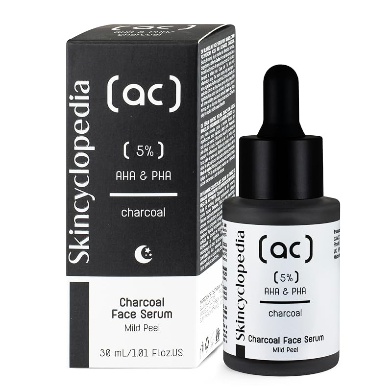 Skincyclopedia Sérum peeling facial com carvão, AHA e PHA