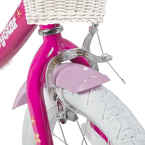 Miniatura 7 de JOYSTAR Bicicleta de unicornio para niñas de 2 a 9 años, bicicleta para niños de 12, 14, 16, 18 pulgadas, con ruedas de entrenamiento, serpentinas,