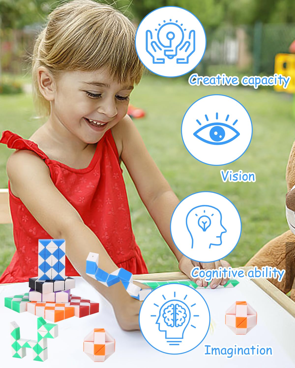 30 sztuk 24 klocki magiczne kostki węża,magiczny wąż,Prezent urodzinowy dla dzieci,zabawka dla dzieci,mini skręcane puzzle kostki,inteligencja,upominki na przyjęcie urodzinowe