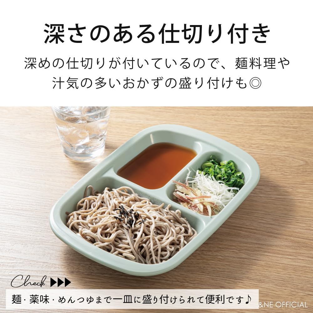 アンドエヌイー(&NE) NKM-187-GR - Plato de almuerzo, polipropileno, color verde