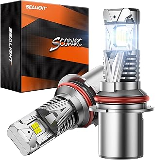 SEALIGHT9007/HB5 LED Fog Lamps or DRL 60000LM 9×Brightness High Power for ATVs & Powersports, 2025 Version, S7S Series Wireless 9007 Fog Lights Water Proof 10 Years Lifespan- Pack of 2