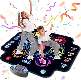 Dance Mat, Kids Electronic Dance Pad with Wireless Bluetooth 5 Speeds 9 Levels, Music Toys Birthday & Xmas Gifts for Girls Boys 3 4 5 6 7 8 9 10+ Year Old