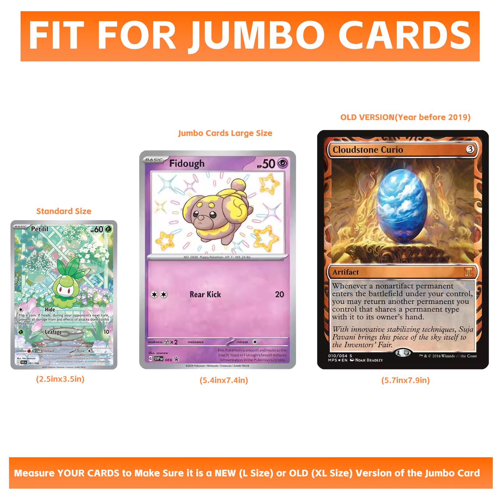 Amazon.com: 200 Pack Jumbo Card Sleeves 5.7'' x 7.9'' 10 mil Thickness Clear Jumbo Cards Top Loader Size XL Card Sheet Protectors Oversize Card Penny Sleeves Acid Free Fit for TCG Tarot Amazon.com: 200 Pack Jumbo Card Sleeves 5.7'' x 7.9'' 10 mil Thickness Clear Jumbo Cards Top Loader Size XL Card Sheet Protectors Oversize Card Penny Sleeves Acid Free Fit for TCG Tarot