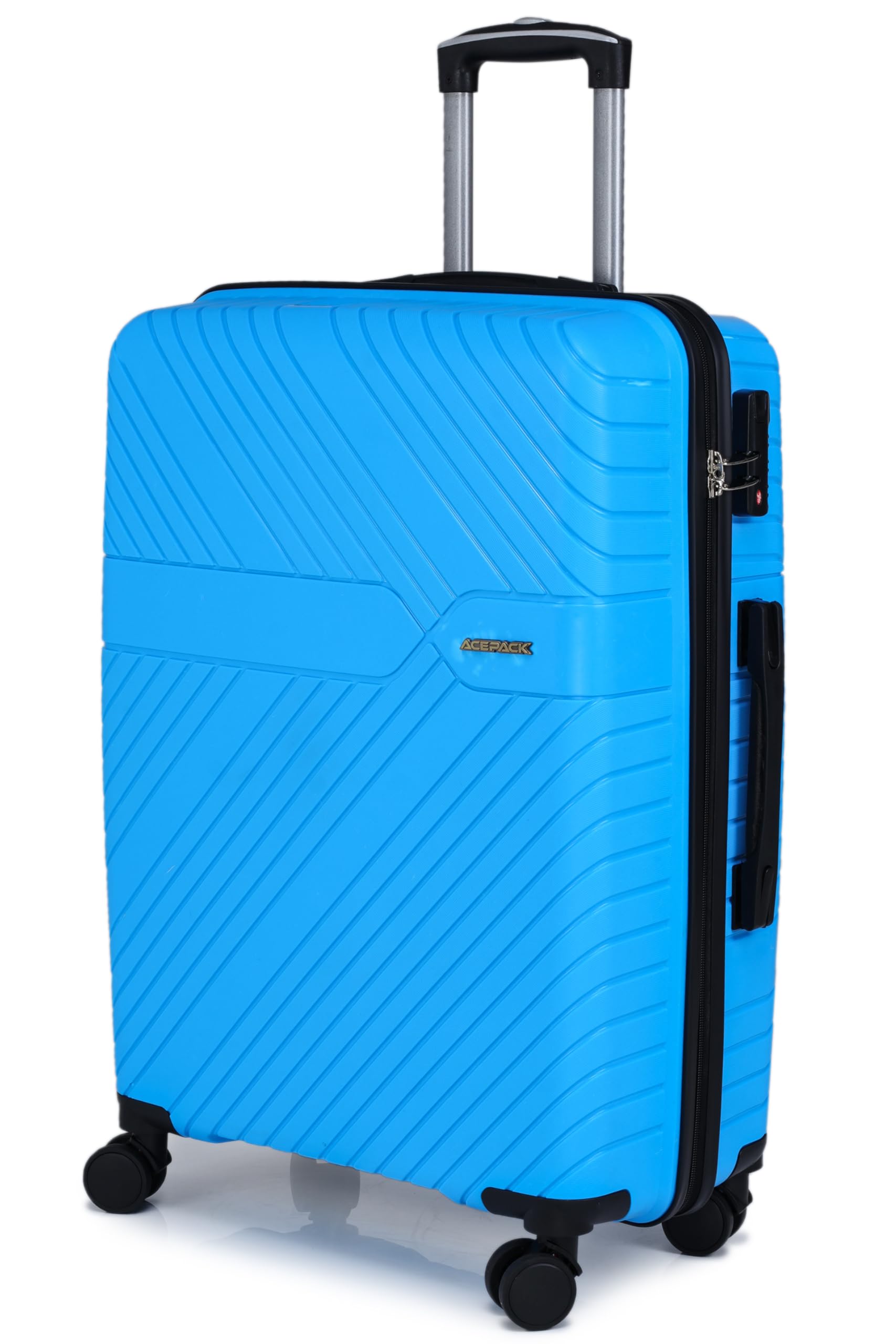 Dawn Large Size Lightweight Luggage – Recyclable Polypropylene, Anti-Theft Double Safety Zipper, Built-in Number Lock, 3-Year Warranty (28,Aquarius Teal)-image-33