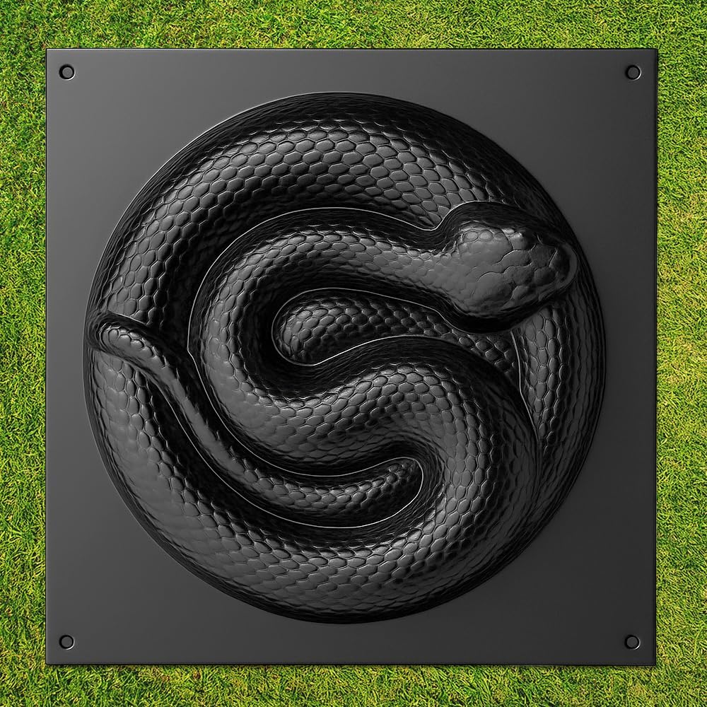 3D Snake Shape Concrete Mold Cement Plastic ABS 2mm - Asp Mould Mold for Cement - Paving DIY Stepping Stone Decor Garden - Concrete Molds and Forms Animals Reusable