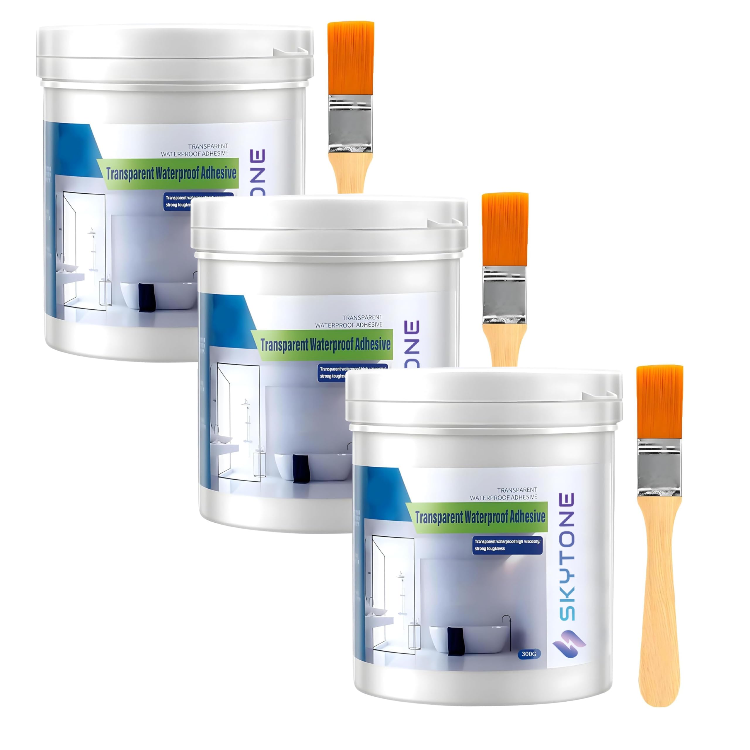 Crack Seal Glue 300gm with Brush Transparent Waterproof Glue for Roof Leakage Crack Seal Agent Roof Water Leakage Solution Water Proof Glue Transparent Glue Waterproofing for Pipe Wall Tiles (3) (B0D9896RXD) Amazon Price History, Amazon Price Tracker