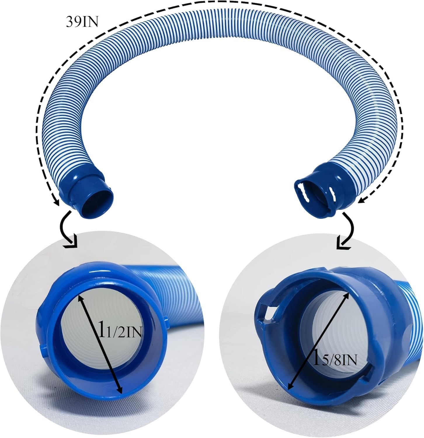 Pool Cleaning Vacuum Hose, 2 Pack 39 Inches,Lock Hose Replacement Parts,R0527700 Compatible with Zodiac Mx6 Mx8 T3 T5 X7 Swimming Pool Cleaner
