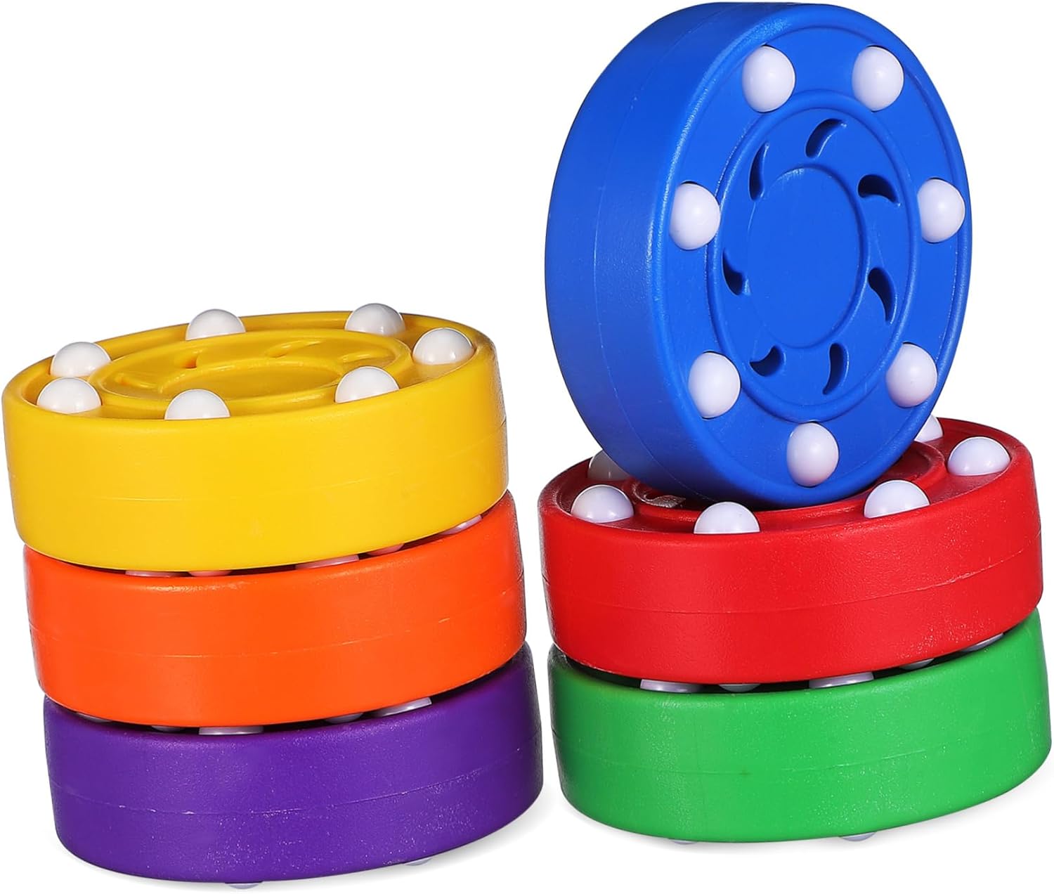 Indoor/Outdoor Hockey 6 Pack Hockey Balls for Street Field and Practice