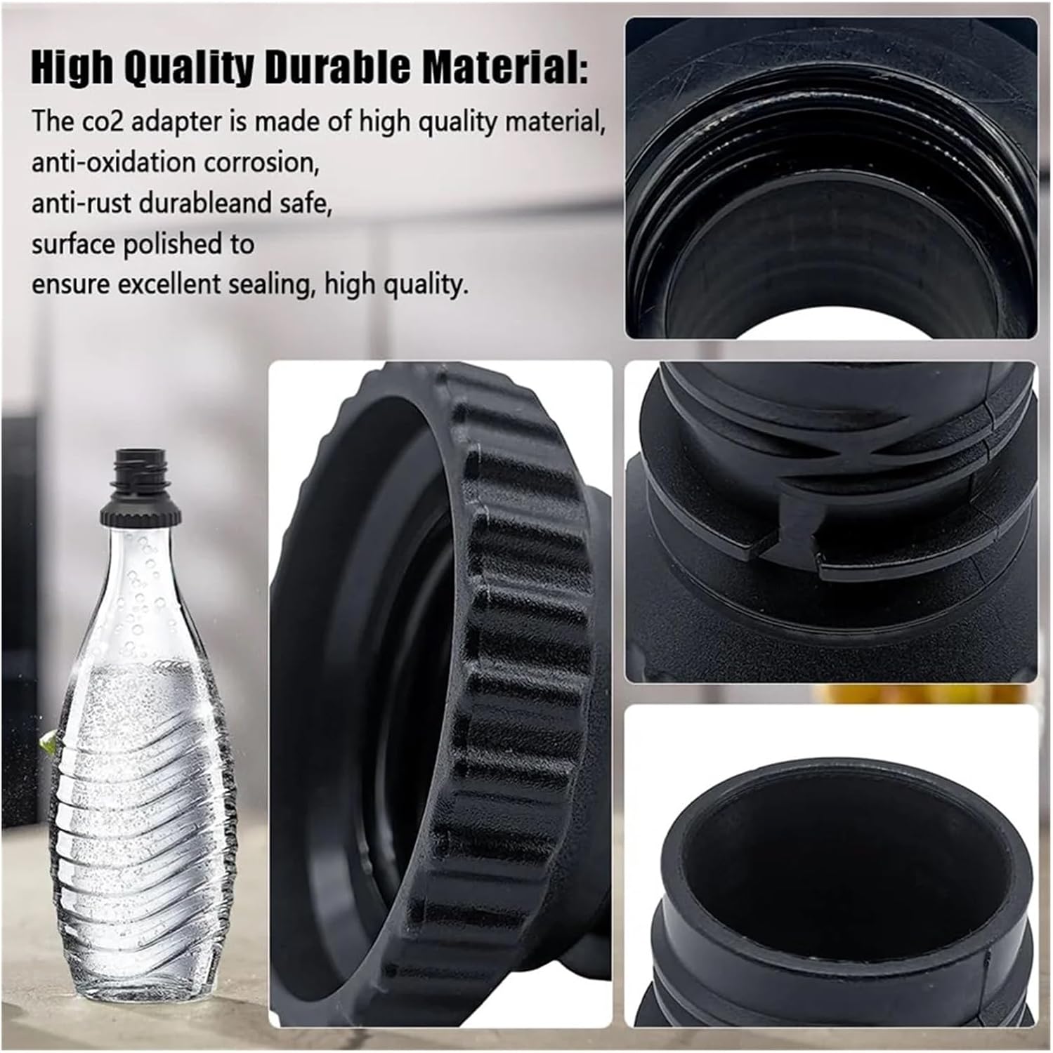 Soda Bottle Adapter 4pcs Quick Connect Soda Bottle Attachment Refill Cap