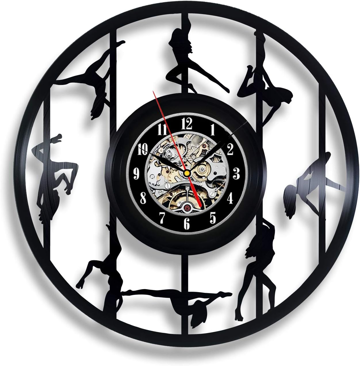 Pole Dancer Gift Wall Clock for Room Art Dancing Party Sticker Sign Strip Dance Bedroom Accessories Home Decor