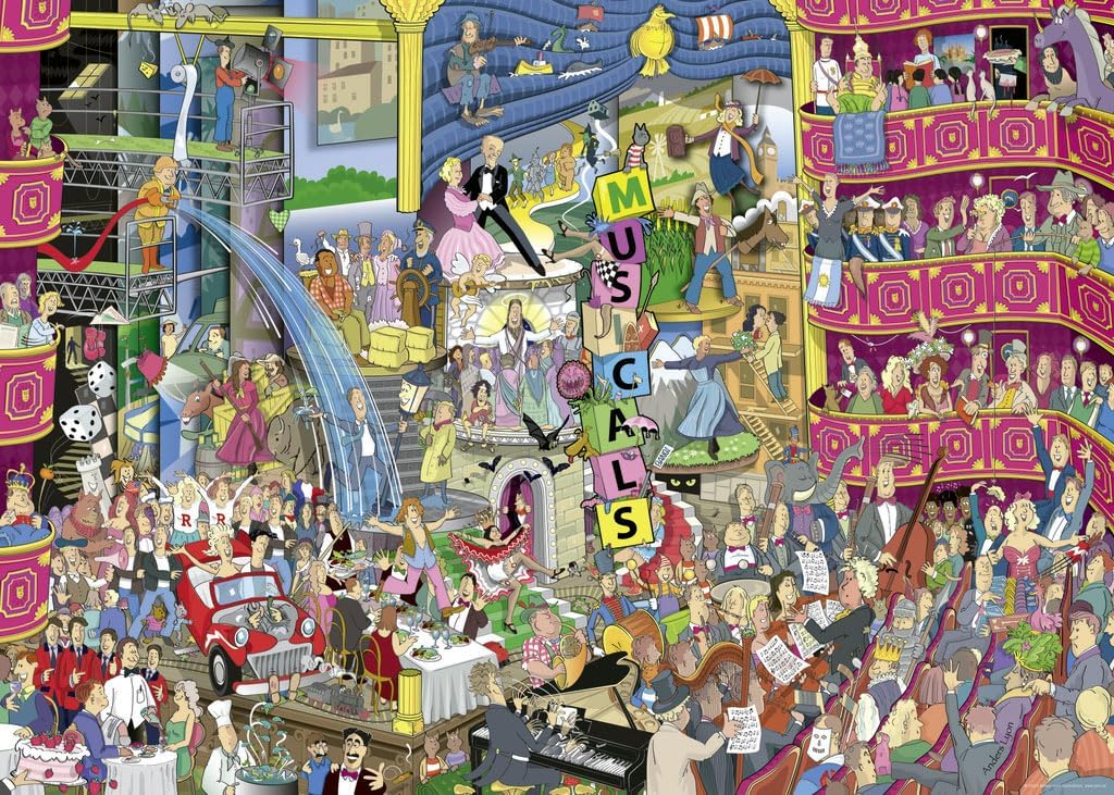 Heye, Best of Musicals Lyon Puzzle 1000 Pieces, Triangle Puzzles, Promotes Concentration, IQ Puzzle Games, Perfect for the Puzzle Mat, Size: 50 x 70 cm