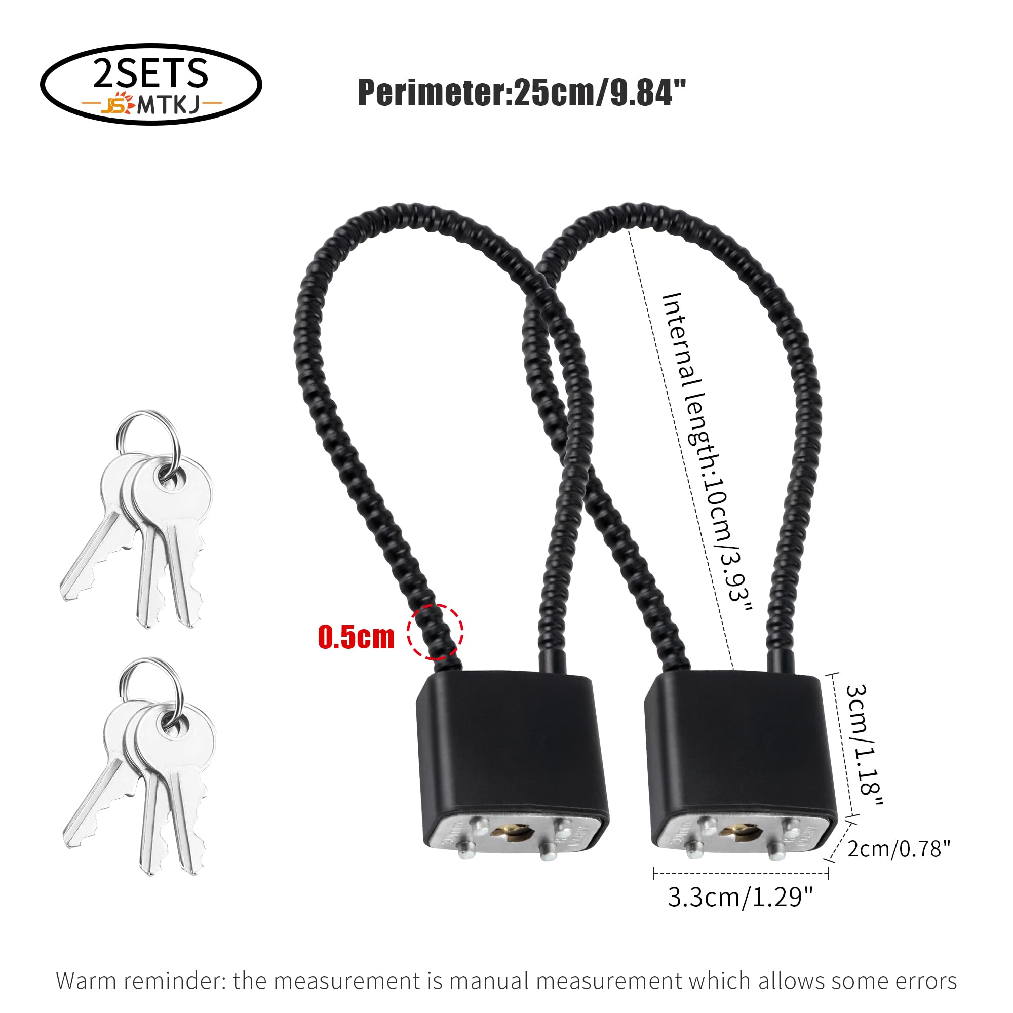Lot de 2 cadenas à combinaison, câble en acier avec œillets avec serrure, chaîne en acier inoxydable avec serrure à usage extérieur, câble en acier avec serrure, serrure Escooter - Épaisseur Lot de 2 cadenas à combinaison, câble en acier avec œillets avec serrure, chaîne en acier inoxydable avec serrure à usage extérieur, câble en acier avec serrure, serrure Escooter - Épaisseur