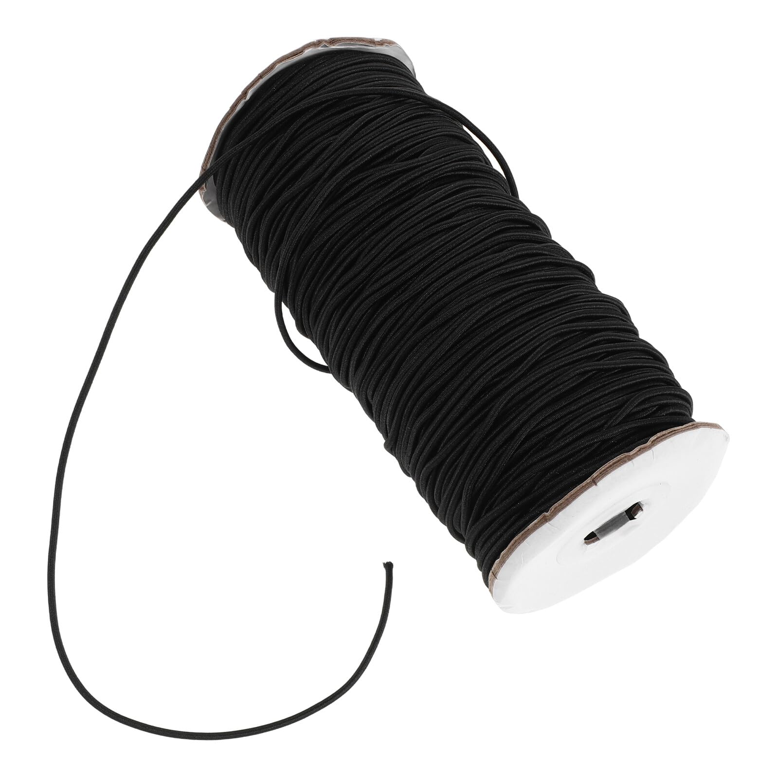 Elastische Schwarze Perlengarnrolle 3mm Polyester Rund für Selbstgemacht Schmuckherstellung Armbänder Halsketten und Bastelarbeiten Wie Partyhüte und Masken