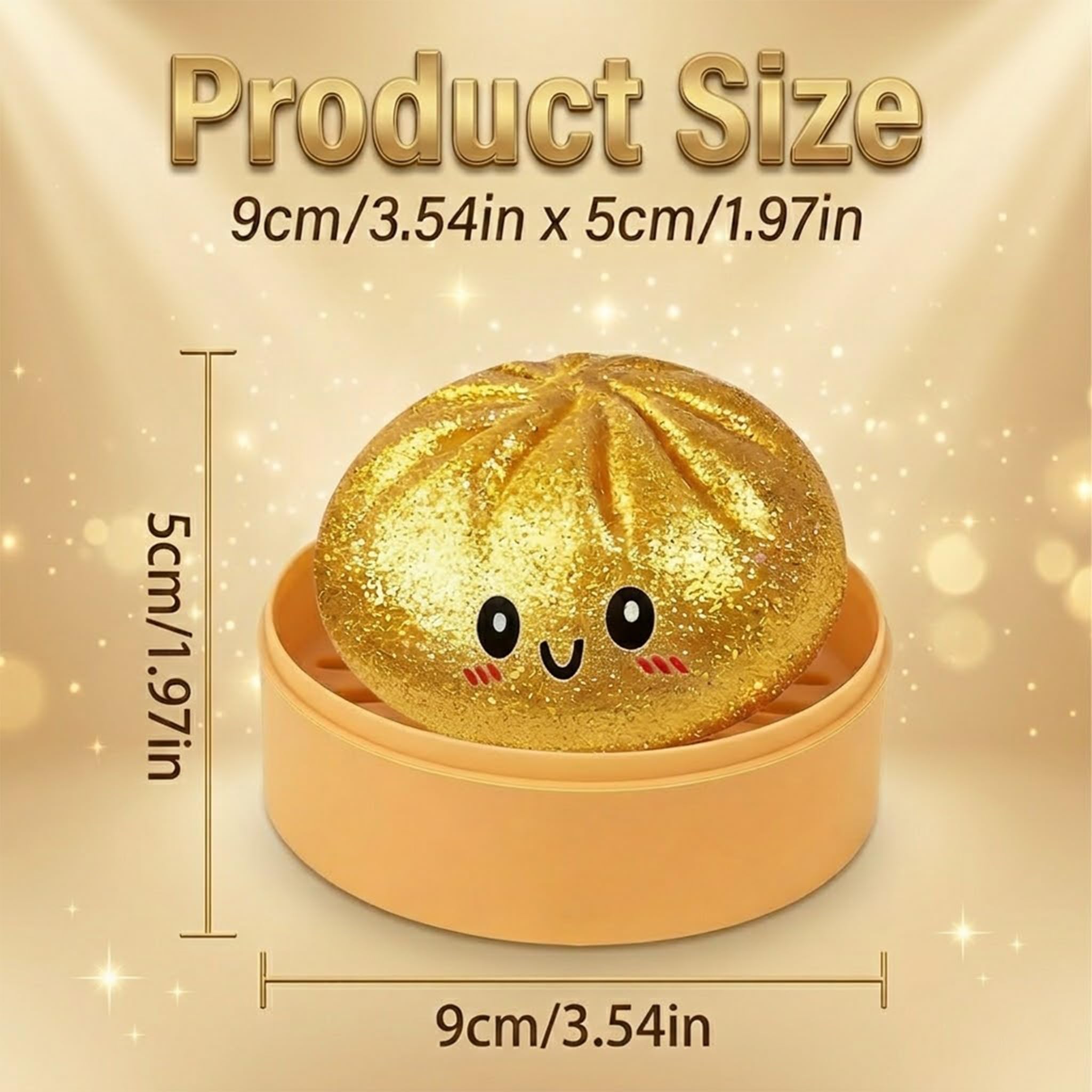 2026 New Mystery Dumpling Squishy with Steamer Box, Glitter Dumpling Squishy Slow Rising Stress Relief Squeeze, Soft Dumpling Squishy Desk Accessory Novelty Gift — view 7