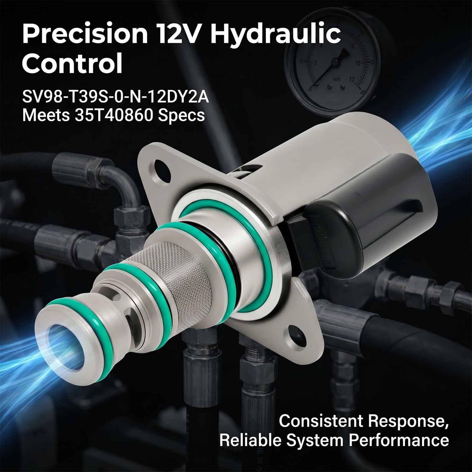 Magnetventil 12V SV98-T39S für Hydraforce Traktor JCB Baggerlader 5019094 580037013 SV98-T39S-0-N-12DY2A 35T40860 860134181 8-6013418-1