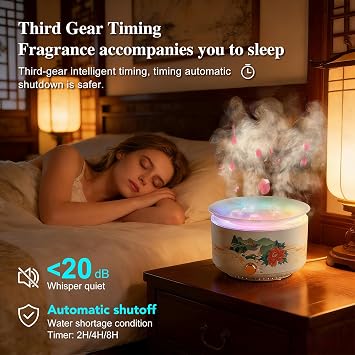 Essential Oil Diffuser 360ML,Jellyfish Diffuser Cool Mist Ultrasonic Aroma Aromatherapy Diffuser with Remote Control 7 Light 2 Mist Mode for Home Bedroom Office Hotel (White)